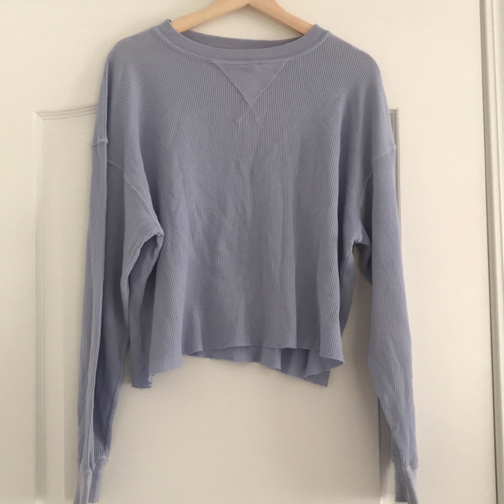 Brandy Melville Light Blue Thermal Top